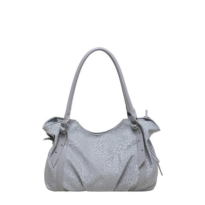 Women’s Square PU Leather Tote Bag With Sewing Thread Detail, Featuring Folds Design, Perfect For Autumn