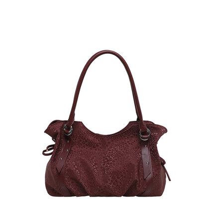 Women’s Square PU Leather Tote Bag With Sewing Thread Detail, Featuring Folds Design, Perfect For Autumn