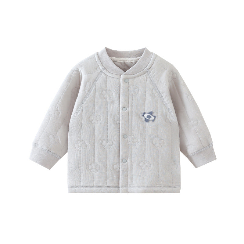Cartoon Children's Coat Made Of Over 90% Cotton, Warm And Comfortable For Babies 0-2 Years, Ideal For Daily Wear