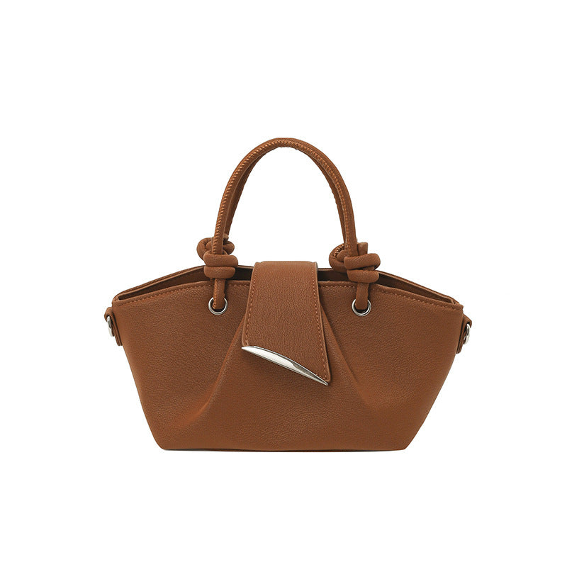 Women’s Square PU Leather Shoulder Bag With Sewing Thread Detail, Single Shoulder Strap, Perfect For Autumn