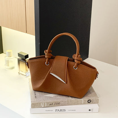 Women’s Square PU Leather Shoulder Bag With Sewing Thread Detail, Single Shoulder Strap, Perfect For Autumn
