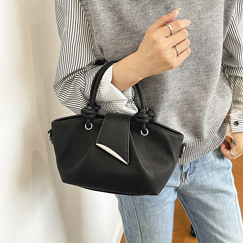 Women’s Square PU Leather Shoulder Bag With Sewing Thread Detail, Single Shoulder Strap, Perfect For Autumn