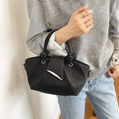 Women’s Square PU Leather Shoulder Bag With Sewing Thread Detail, Single Shoulder Strap, Perfect For Autumn