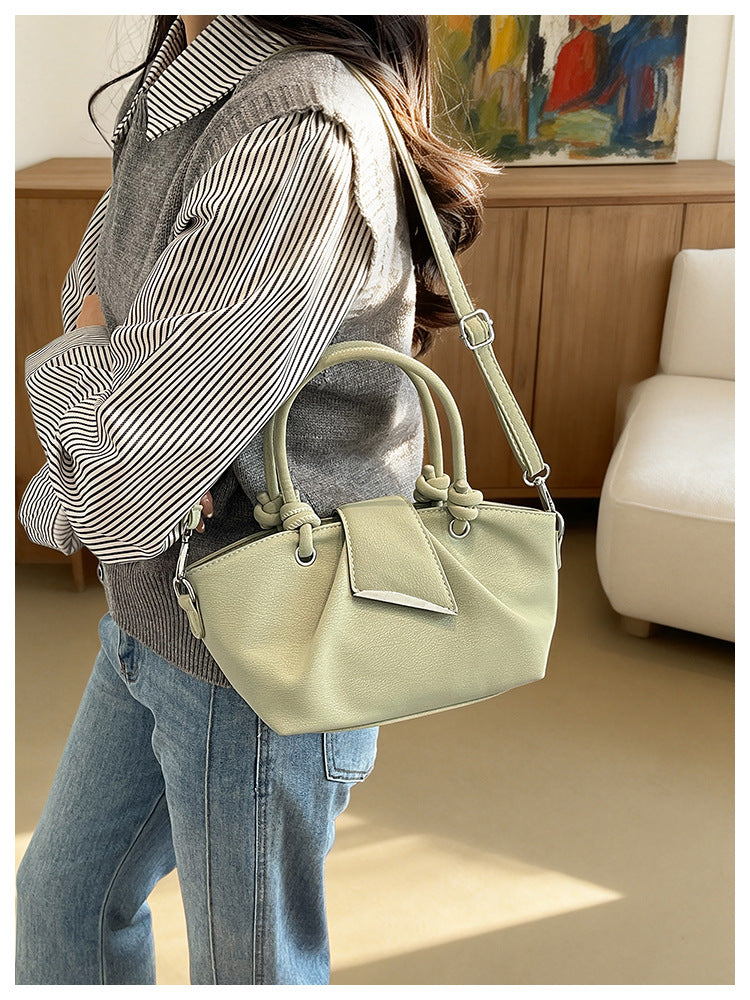 Women’s Square PU Leather Shoulder Bag With Sewing Thread Detail, Single Shoulder Strap, Perfect For Autumn