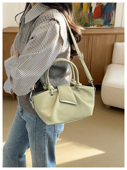 Women’s Square PU Leather Shoulder Bag With Sewing Thread Detail, Single Shoulder Strap, Perfect For Autumn