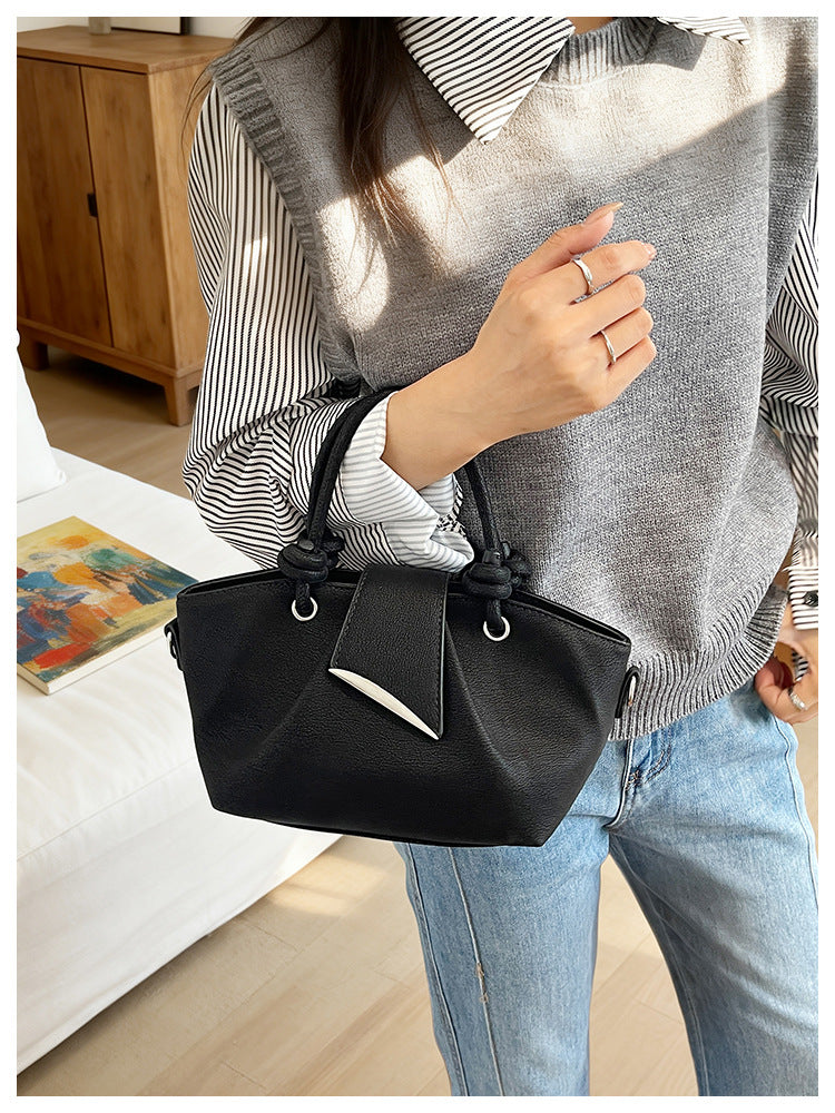 Women’s Square PU Leather Shoulder Bag With Sewing Thread Detail, Single Shoulder Strap, Perfect For Autumn
