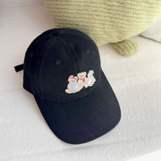 Three Little Bears Baseball Cap--Black