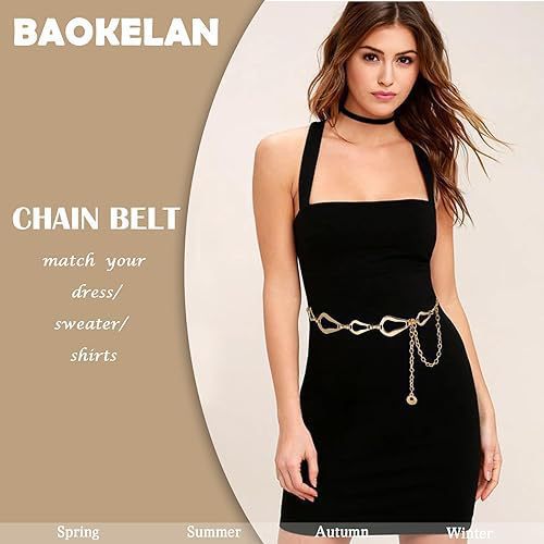 Simple Style Geometric Metal Waist Chain With Smooth Surface Finish In Silver, Unisex Design