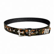 110cm Brown Camouflage Rivet Belt