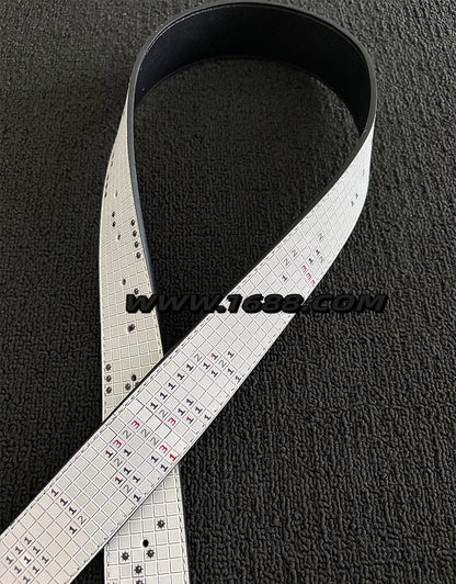 Men's Punk Style Belt With Zinc Alloy Pin Buckle Featuring Printing Surface Finish