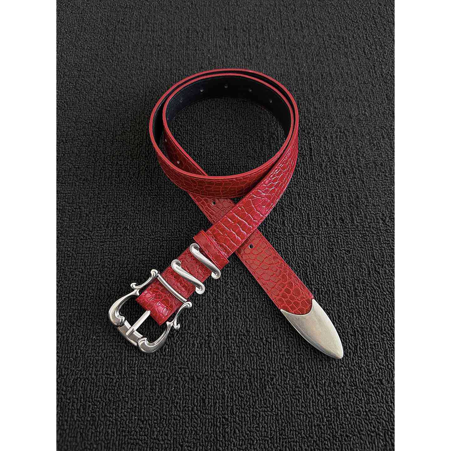 Men's Fashion Crocodile PU Leather Belt With Zinc Alloy Pin Buckle