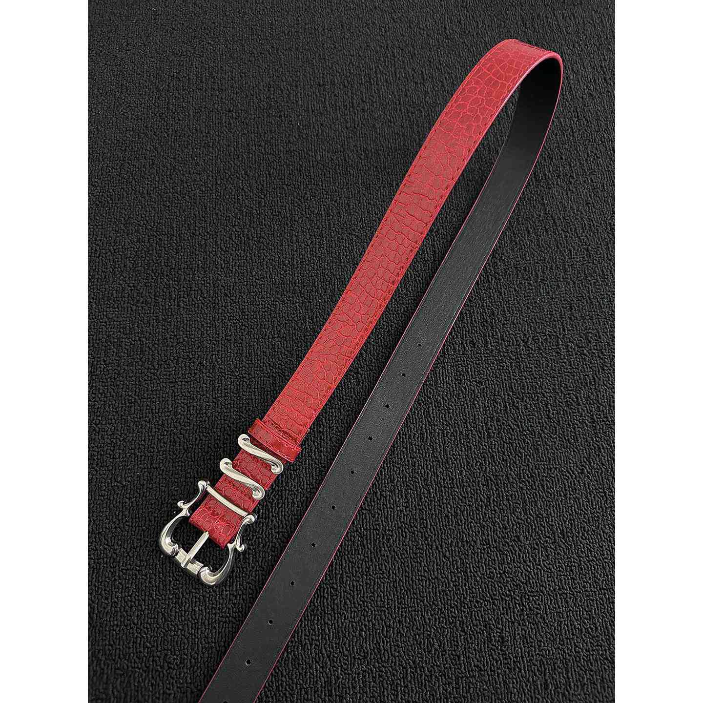 Men's Fashion Crocodile PU Leather Belt With Zinc Alloy Pin Buckle