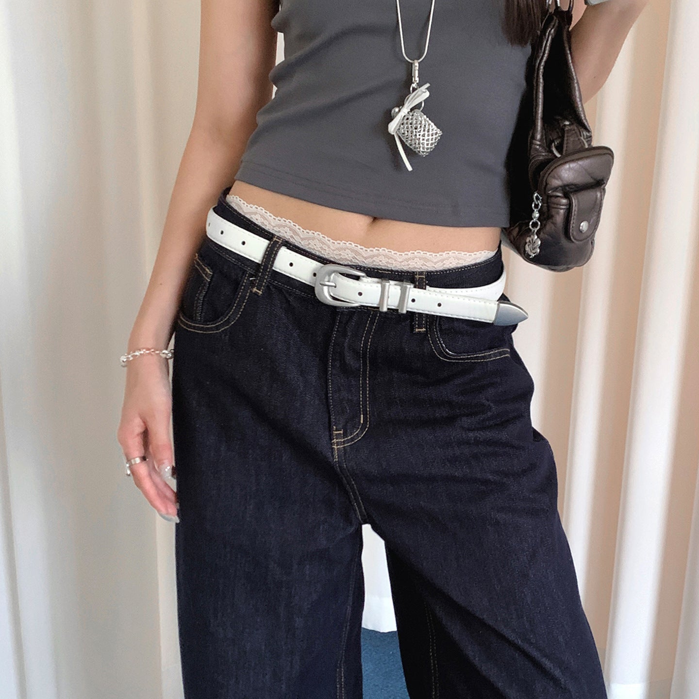 Women’s Belt With Alloy Pin Buckle, Made Of PU Leather, Available In Natural Pink