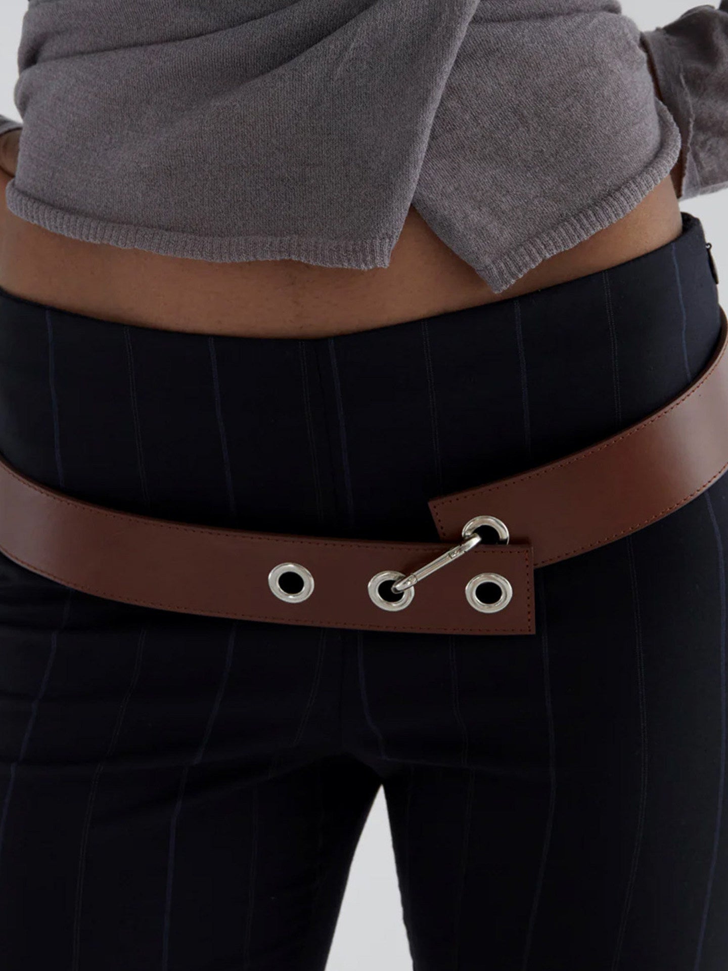 Retro Unisex Fashion Mesh Belt In Dyed Black With Alloy Buckle, Made Of PU Leather