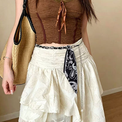 Ethnic Style Women's Tassel Waist Chain In Alloy With Braid Surface Finish