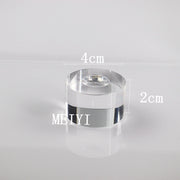 Grooved Round Transparent 4*2cm