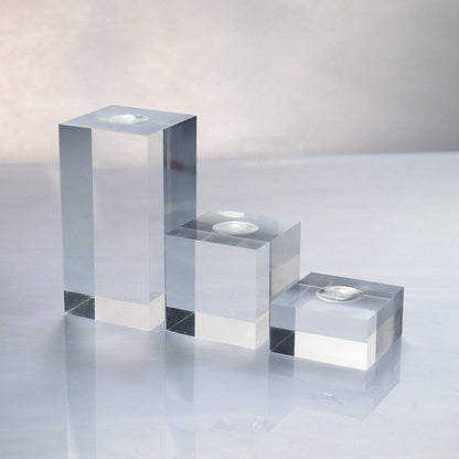 3 Pieces Set Artistic Acrylic Jewelry Rack With Spray Paint Finish For Elegant Display