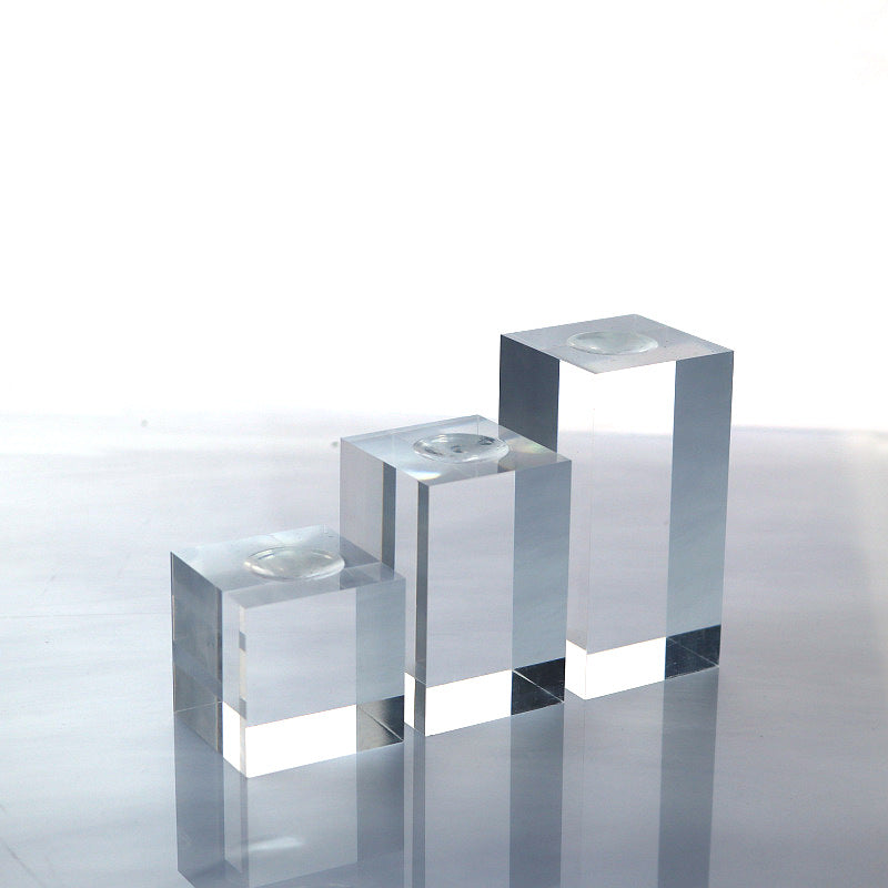 3 Pieces Set Artistic Acrylic Jewelry Rack With Spray Paint Finish For Elegant Display
