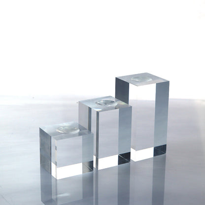 3 Pieces Set Artistic Acrylic Jewelry Rack With Spray Paint Finish For Elegant Display