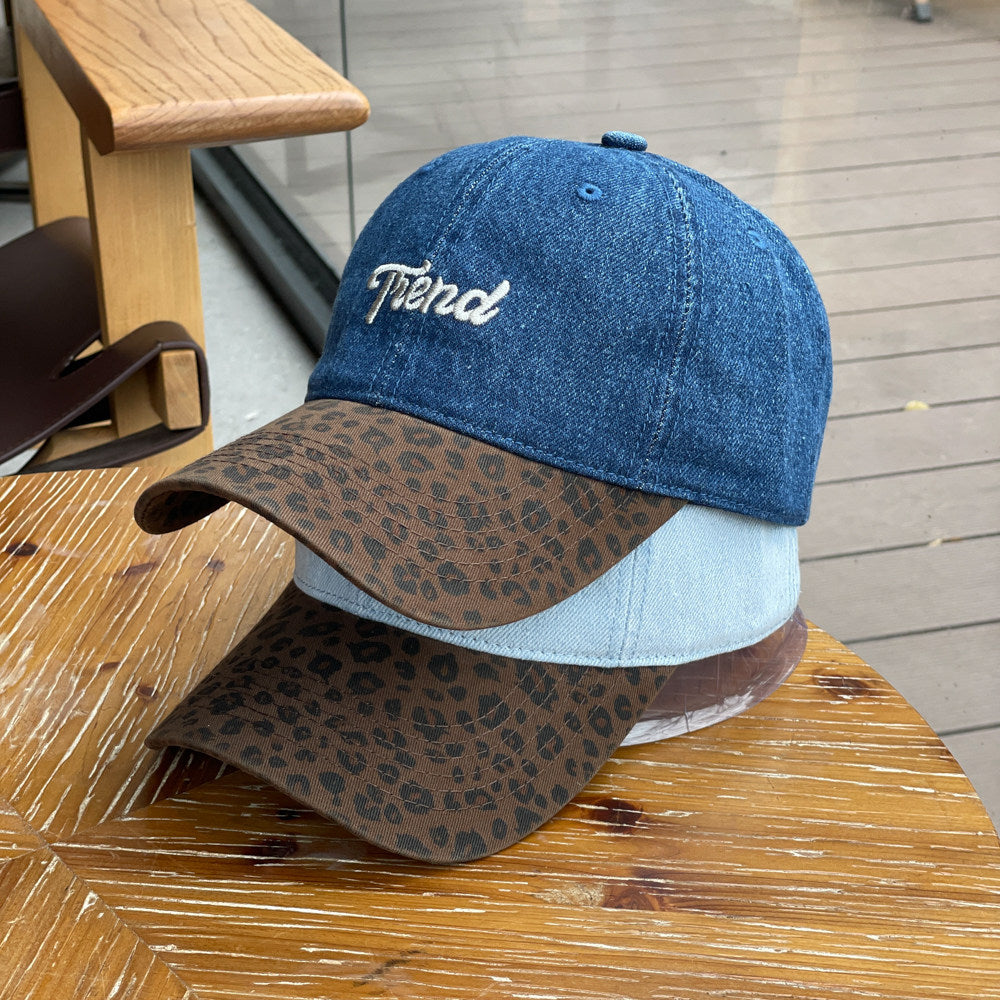 Unisex Cowboy Style Baseball Cap With Wide Brim, Breathable Denim Material Featuring Splicing Craft