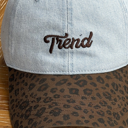 Unisex Cowboy Style Baseball Cap With Wide Brim, Breathable Denim Material Featuring Splicing Craft