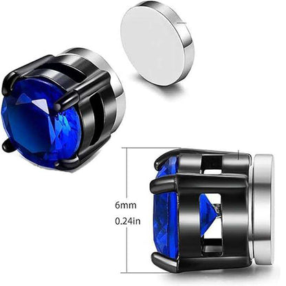 Phoenix Simple Style Unisex Clip Earrings In 304 Stainless Steel With Zircon Inlay And Electroplated Finish