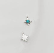 T1088-2 Hexagram Pendant White Gold