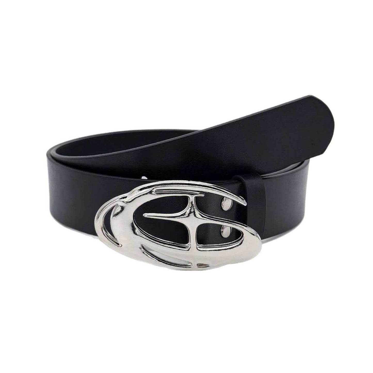 Retro Oval Fashion Belt For Unisex Featuring Smooth Alloy Buckle And Durable PU Leather Material