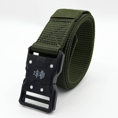 Cowboy Style Tactical Belt With Plastic Buckle, Made Of Braided Polyester In Dyed Black