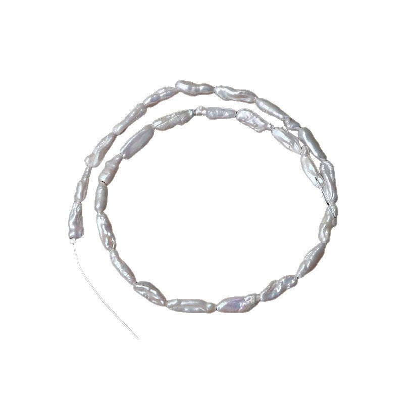 DIY Loose Freshwater Pearls For Pipa In Natural White, 4-5mm Baroque Style Baroque Shape