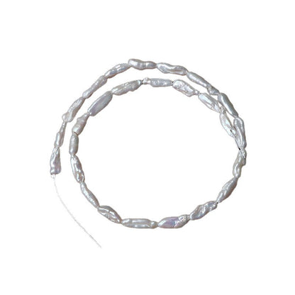 DIY Loose Freshwater Pearls For Pipa In Natural White, 4-5mm Baroque Style Baroque Shape