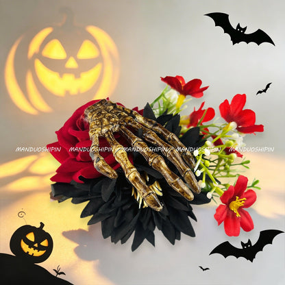 Skull Hair Claws Hairpin For Women Made Of Durable Plastic, Perfect Halloween Accessory