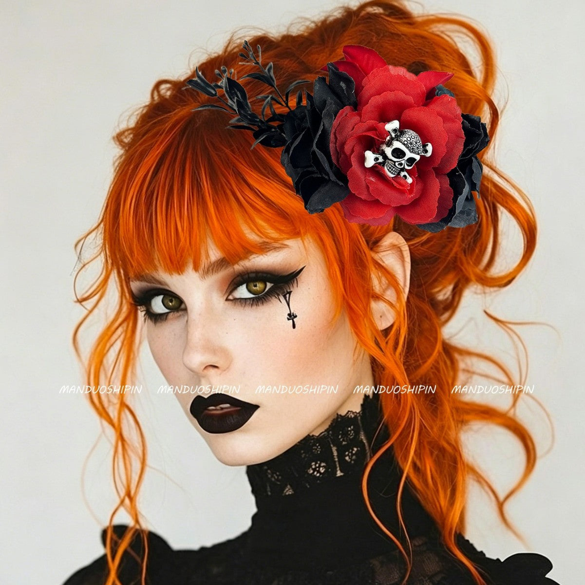 Skull Hair Claws Hairpin For Women Made Of Durable Plastic, Perfect Halloween Accessory