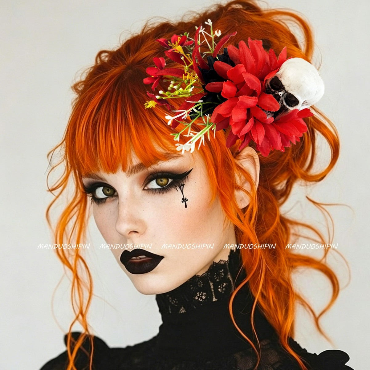Skull Hair Claws Hairpin For Women Made Of Durable Plastic, Perfect Halloween Accessory