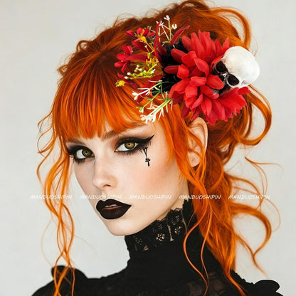 Skull Hair Claws Hairpin For Women Made Of Durable Plastic, Perfect Halloween Accessory
