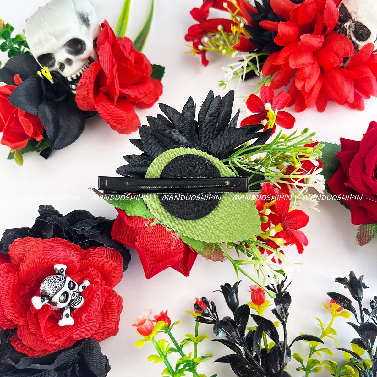 Skull Hair Claws Hairpin For Women Made Of Durable Plastic, Perfect Halloween Accessory