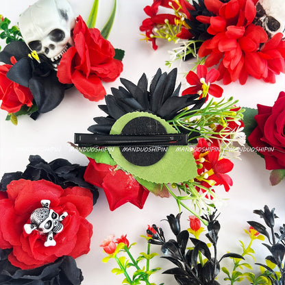 Skull Hair Claws Hairpin For Women Made Of Durable Plastic, Perfect Halloween Accessory