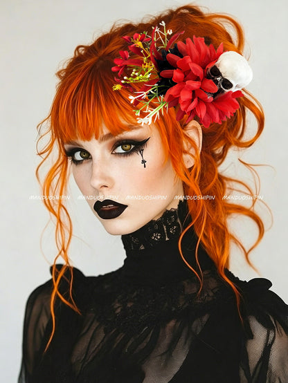 Skull Hair Claws Hairpin For Women Made Of Durable Plastic, Perfect Halloween Accessory