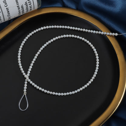 Freshwater Pearl Necklace Featuring Natural White 3-4mm Near-Round And Off-Round Pearls