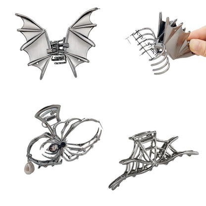 Simple Style Bat Hair Claws For Women, Alloy Material, 3 PCS Package, Perfect Halloween Hairpin