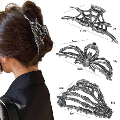 Simple Style Bat Hair Claws For Women, Alloy Material, 3 PCS Package, Perfect Halloween Hairpin