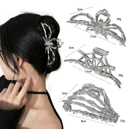 Bat Hair Claws For Women, Alloy Hairpin Set Of 3 Pieces, Perfect Halloween Hair Accessories