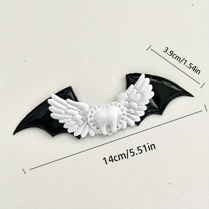 Wings Hairpin In Red Featuring Silica Gel Material, Perfect For Halloween Hair Accessories