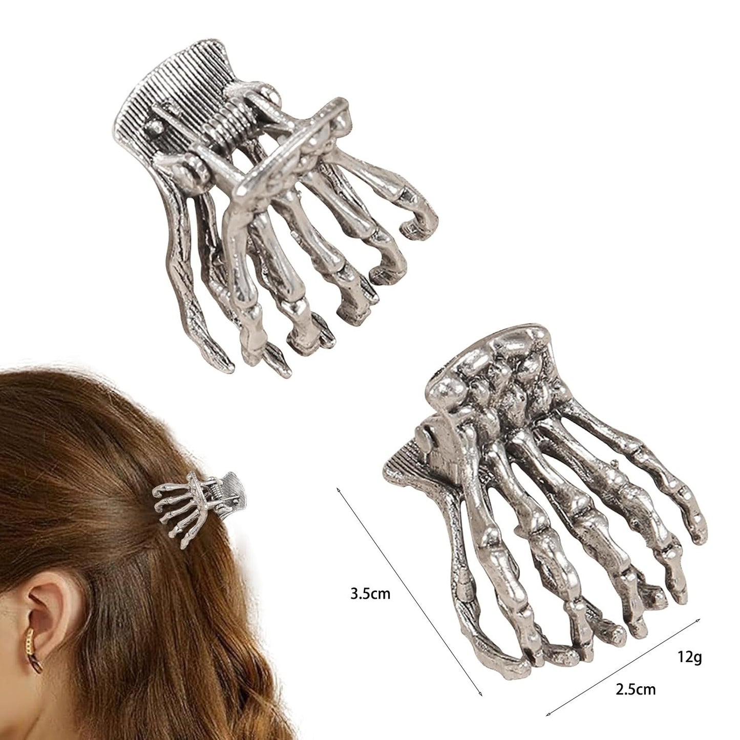 Simple Style Bat Hair Claws For Women, Alloy Material, 3 PCS Package, Perfect Halloween Hairpin