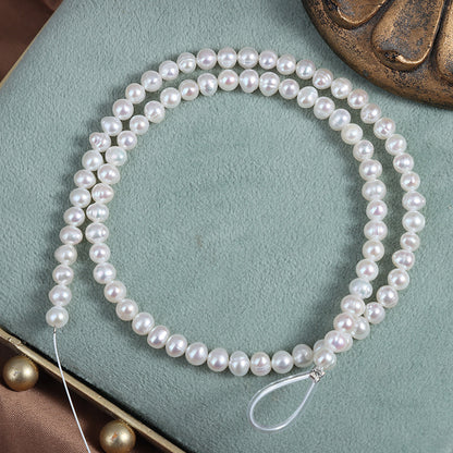 Natural White Freshwater Pearl DIY Loose Pearls Featuring 4-5mm Near-Round And Off-Round Shapes