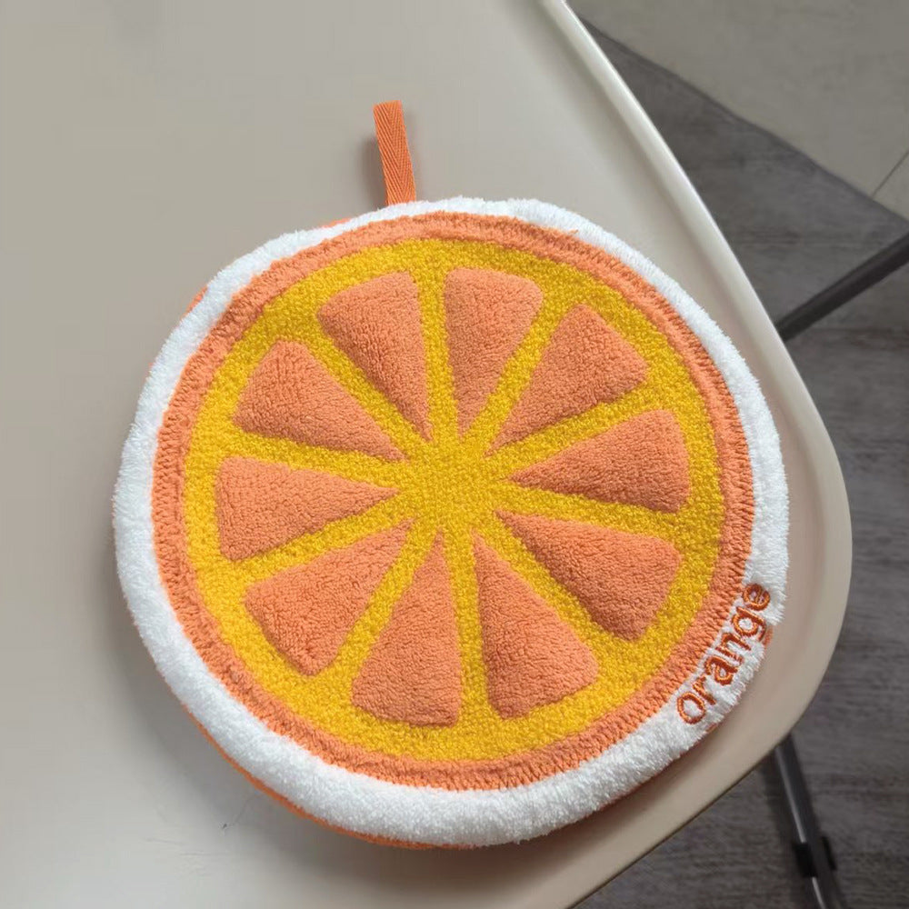 Fruit Pattern Coral Fleece Towels, Soft And Absorbent Hand Towels For Home Use