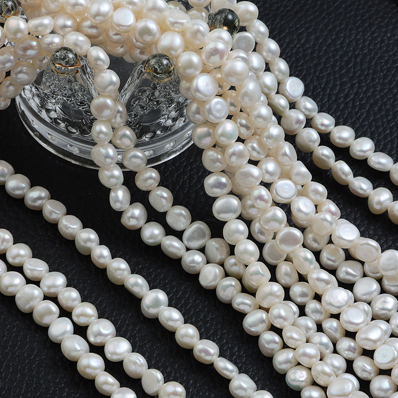 Baroque Style DIY Loose Freshwater Pearls In Natural White, 7-8mm Baroque Pearl Shape