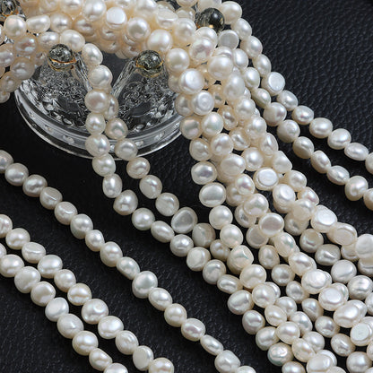 Baroque Style DIY Loose Freshwater Pearls In Natural White, 7-8mm Baroque Pearl Shape