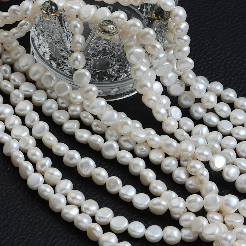 Baroque Style DIY Loose Freshwater Pearls In Natural White, 7-8mm Baroque Pearl Shape