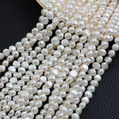 Baroque Style DIY Loose Freshwater Pearls In Natural White, 7-8mm Baroque Pearl Shape